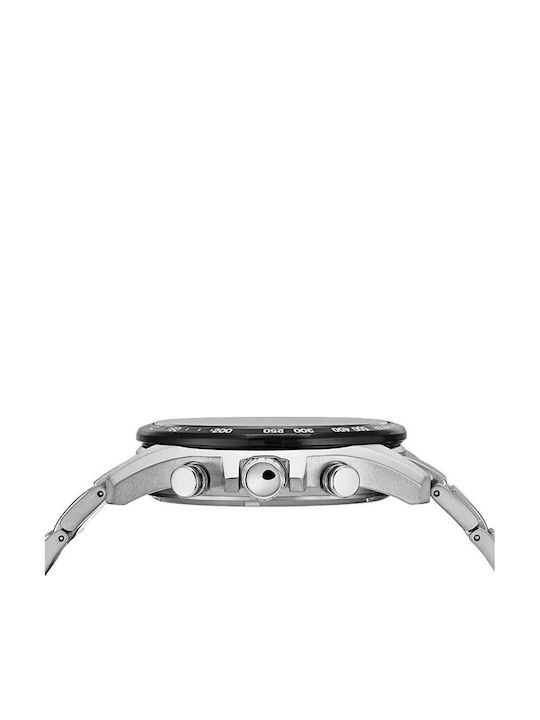 Citizen Ανδρικό Ρολόι 43mm Χρονογράφος Eco - Drive με Ασημί Μεταλλικό Μπρασελέ
