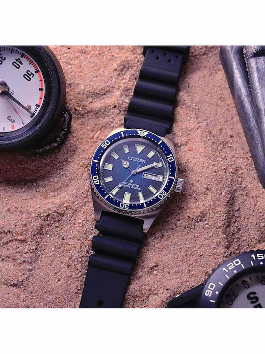 Citizen Promaster Marine Мъжки Часовник 41mm Автоматичен с Черна Каучукова Каишка