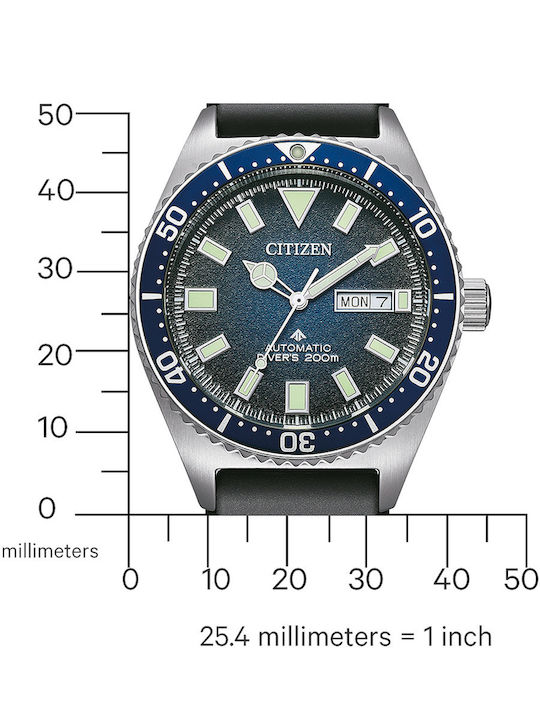 Citizen Promaster Marine Мъжки Часовник 41mm Автоматичен с Черна Каучукова Каишка