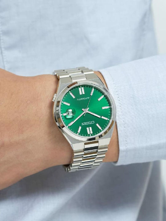 Citizen Tsuyosa Men's Watch 40mm Automatic with Silver Metal Bracelet