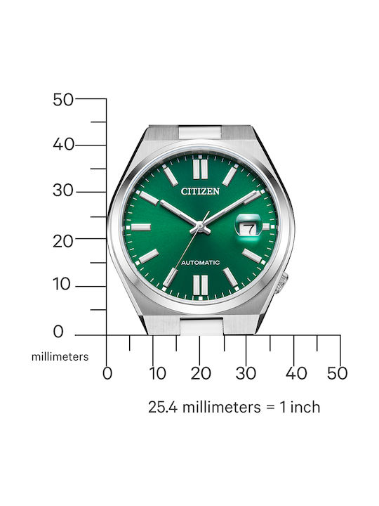 Citizen Tsuyosa Men's Watch 40mm Automatic with Silver Metal Bracelet