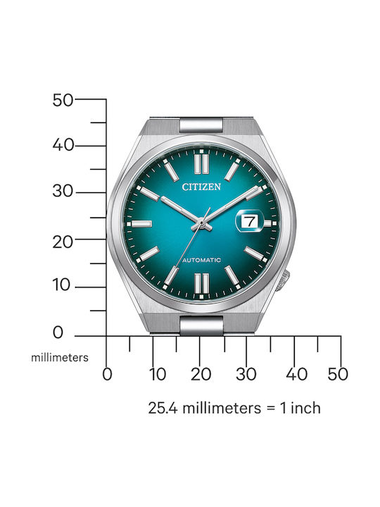 Citizen Tsuyosa Men's Watch 40mm Automatic with Silver Metal Bracelet
