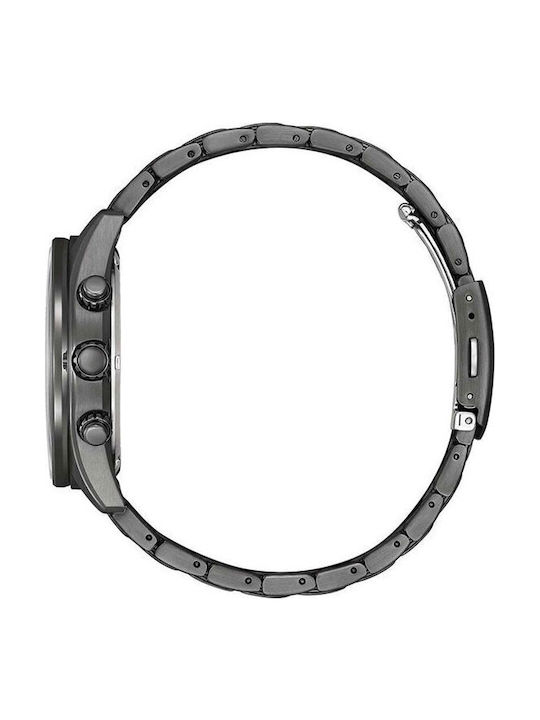 Citizen Herrenuhr 43mm Chronograph Eco - Antrieb mit Schwarz Metallarmband