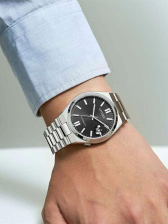 Citizen Men's Watch 40mm Automatic with Silver Metal Bracelet