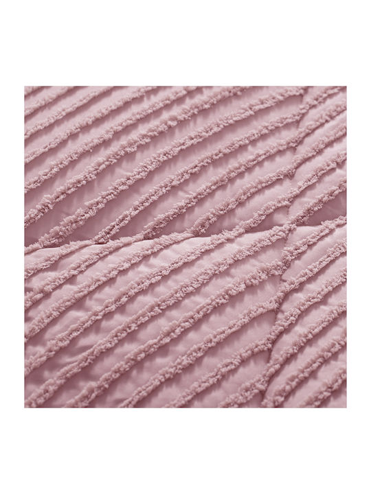 Saray Home Duvet Set Single with Microfiber Filling 160x220cm Ruffles Pink 2pcs 200 GSMGsm