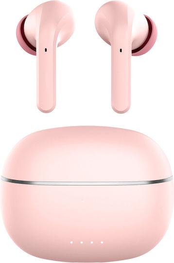 Forever In-ear Bluetooth Handsfree Căști cu Carcasă de Încărcare Roz