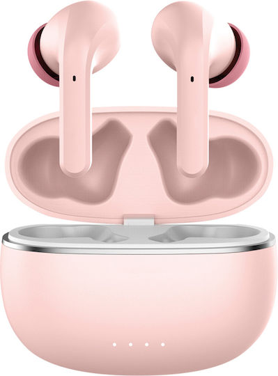 Forever In-ear Bluetooth Handsfree Căști cu Carcasă de Încărcare Roz