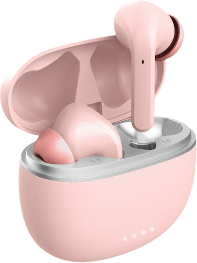 Forever In-ear Bluetooth Handsfree Căști cu Carcasă de Încărcare Roz