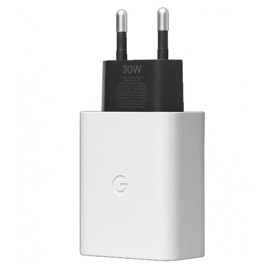 Google Зарядно без кабел с USB-C порт 30W Power Delivery Бял (GA03502-EU)