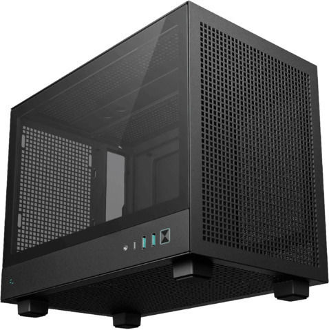 Deepcool CH160 Gaming Mini Tower Кутия За Компютър Със Страничен Прозорец Черна