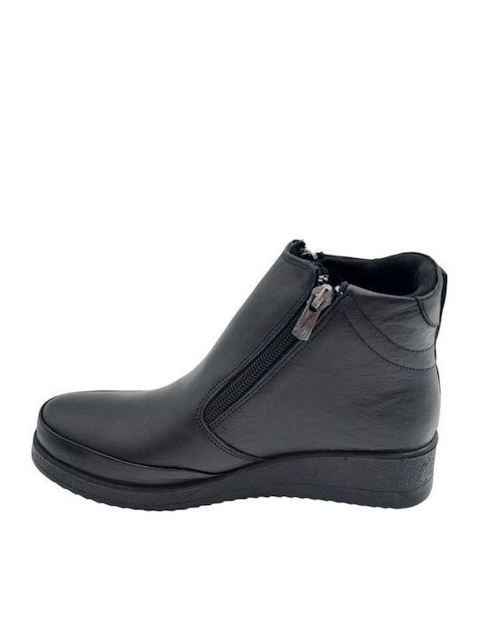 Ghete Dama de Piele cu Platformă Negru