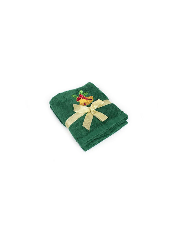 Dimcol Set Christmas Towels Fabric Green L90xW90cm. 2pcs