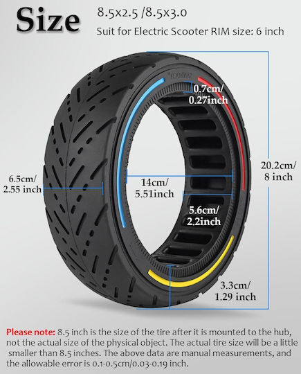 Tire For Electric Scooter Dualtron In Black Color SKT-T0274