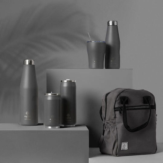 Estia Travel Flask Save the Aegean Recyclable Bottle Thermos Stainless Steel 750ml Fjord Grey