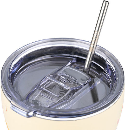Estia Coffee Mug Save The Aegean Glass Thermos Stainless Steel BPA Free 350ml Ecozen Horizon with Straw