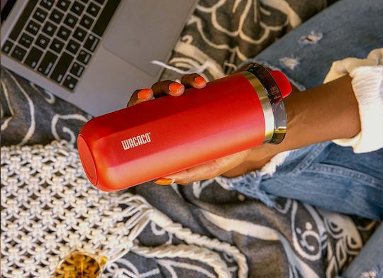 Wacaco Octaroma Grande Travel Mug Ποτήρι Θερμός Ανοξείδωτο BPA Free 435ml Carmine Red με Επιστόμιο