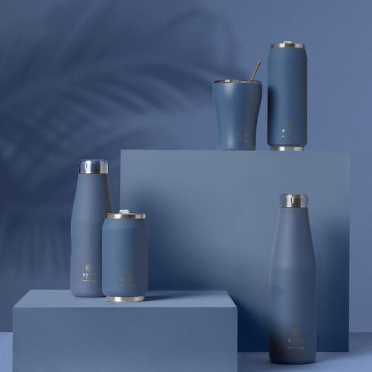 Estia Travel Flask Save the Aegean Bottle Thermos Stainless Steel BPA Free 750ml Denim Blue