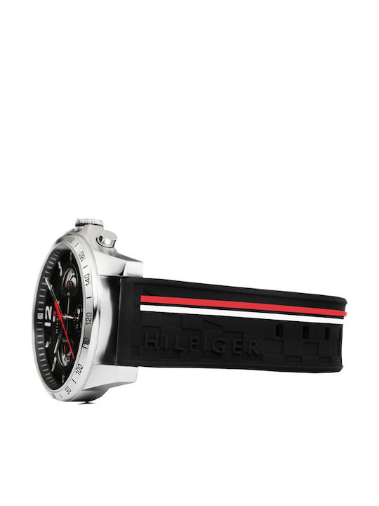 Tommy Hilfiger Decker Men's Watch 46mm Chronograph Battery with Blue Rubber Strap