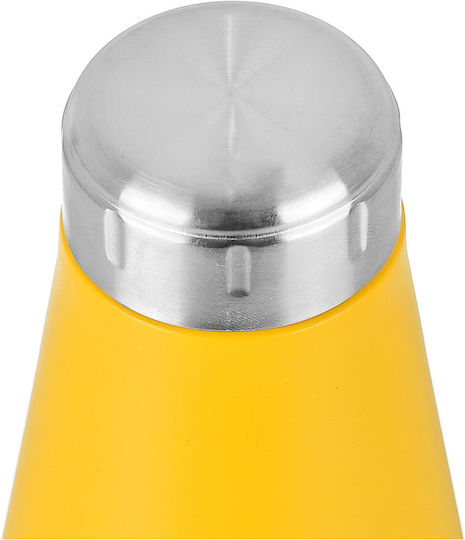 Estia Travel Flask Save the Aegean Ανακυκλώσιμο Μπουκάλι Θερμός Ανοξείδωτο BPA Free 500ml Pineapple Yellow