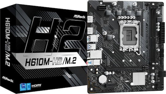 ASRock H610M-H2/M.2 Motherboard Micro ATX with Intel 1700 Socket