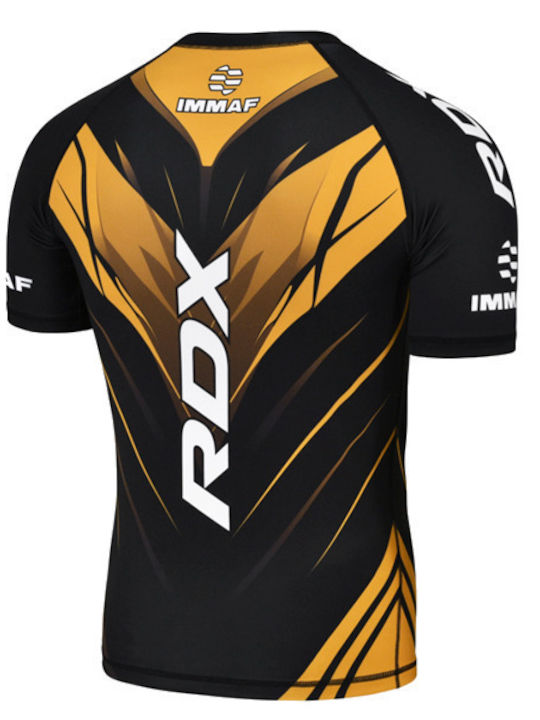 RDX Herren Kurzärmlig T-Shirt RDX-IMF-CS-GD für MMA Gold