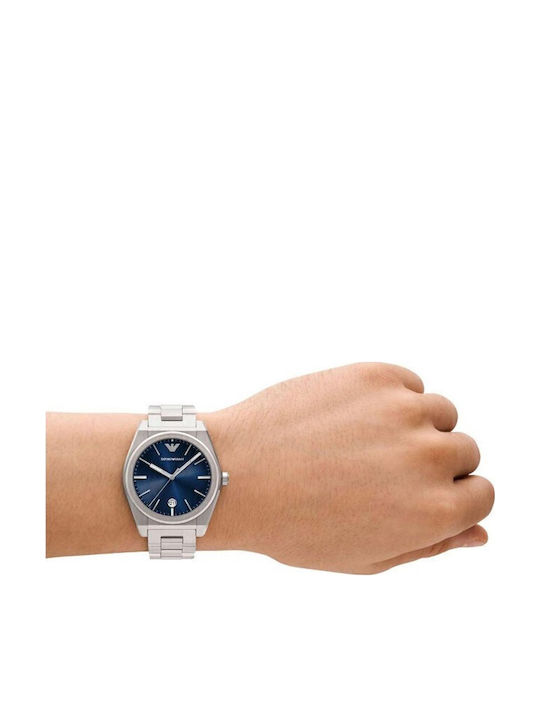 Emporio Armani Federico Ρολόι Μπαταρίας με Μεταλλικό Μπρασελέ