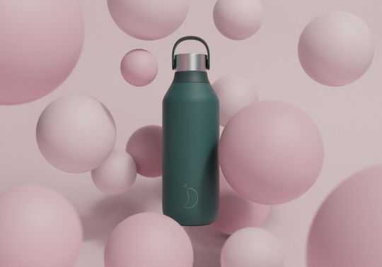 Chilly's Series 2 Bottle Thermos Stainless Steel BPA Free 500ml Pine Green