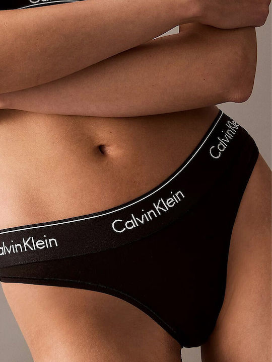 Calvin Klein Cotton Women's String Black