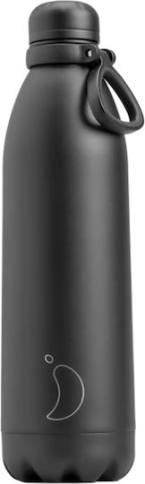 Chilly' S Sticlă Termos Oțel inoxidabil Fără BPA 1.8lt All Black Edition Reusable Bottle Stainless Steel Thermos