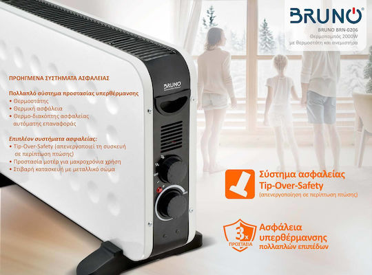 Bruno Convector Heater Floor 2000W 61x38.5cm White