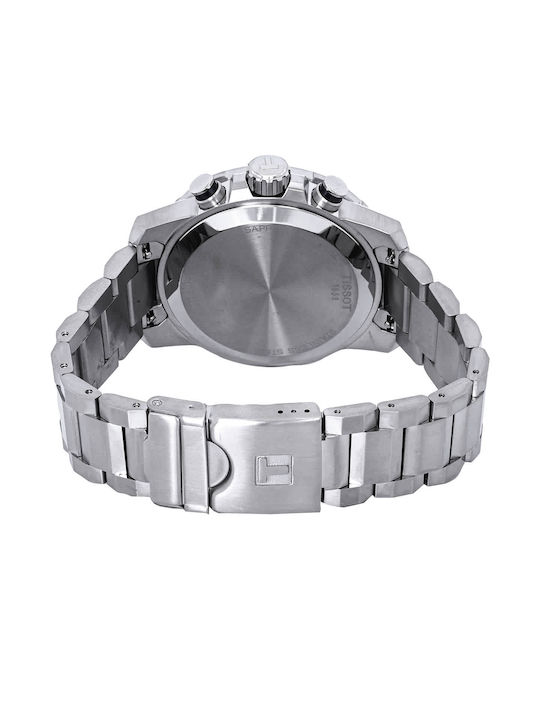 Tissot Supersport Ανδρικό Ρολόι 45mm Χρονογράφος Μπαταρίας με Ασημί Μεταλλικό Μπρασελέ