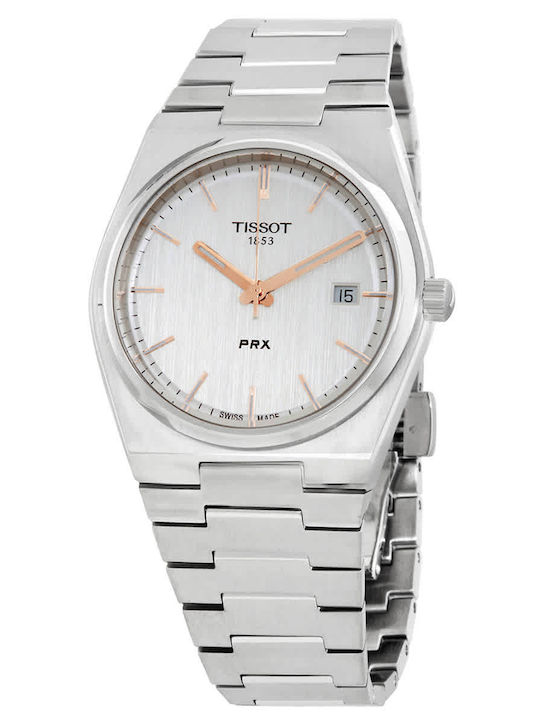 Tissot PRX Men's Watch 40mm Battery with Silver Metal Bracelet
