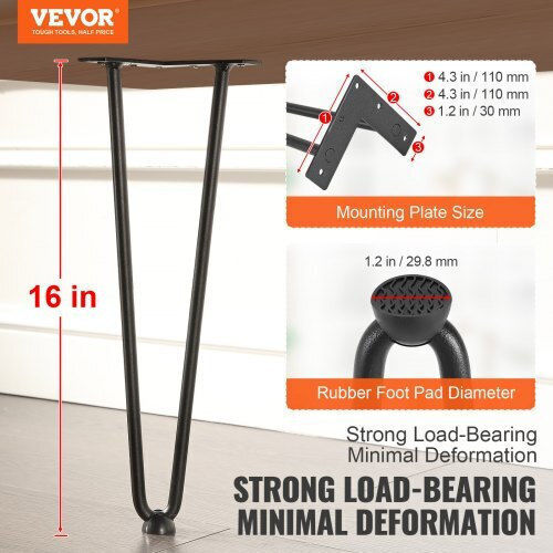 Vevor Μεταλλικά Πόδια Επίπλων 406.4mm Σετ 4 Τεμαχίων Fj2gzt16yc12zmga1v0