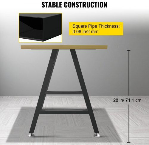 Σετ Μεταλλικών Ποδιών Τραπεζιού Vevor 28x17.7 Ιντσών Μαύρα Tzzty28x17.7aahcpv0