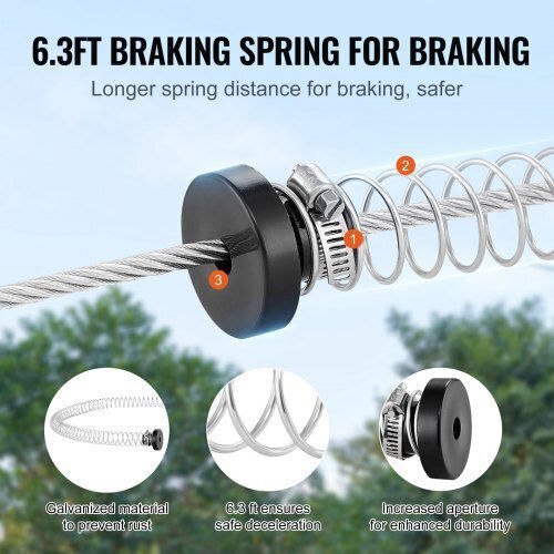 Σετ Zipline Vevor 80 Ft Παιδιά & Ενήλικες Έως 500 Lb Ασφάλεια & Άνεση Bxghstj80ycbry0ibv0