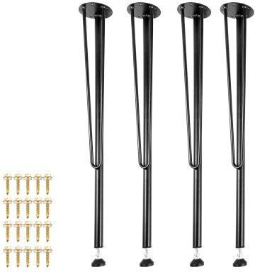 Set de 4 picioare de masă metalice Vevor 28" negre Tzztgycgfj3289kigv0