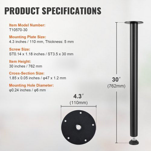 Ρυθμιζόμενα Πόδια Γραφείου Vevor 762mm Σετ 4 Βαρέως Τύπου Μαύρα Πόδια Diy Zgzt2yc30yc0zvhg9v0