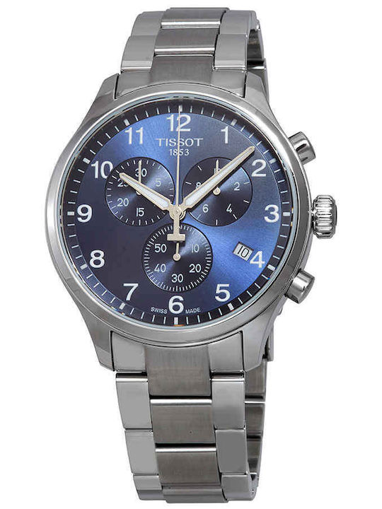 Tissot Chrono XL Classic Men's Watch 45mm Battery Chronograph with Silver Metal Bracelet