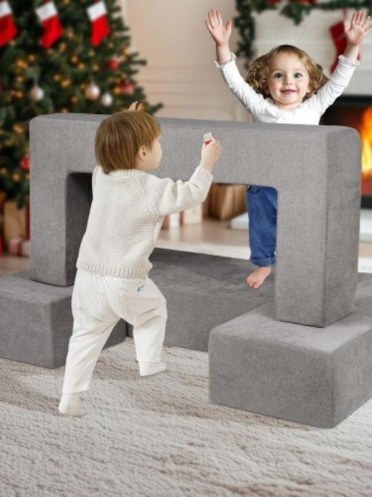 Kids Small Sofas Gray 4pcs
