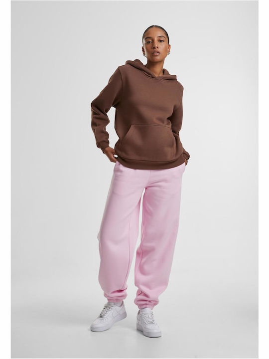 Damen Jogginghose mit Jogger Fleece Weiches Rosa