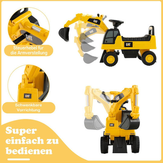 Kids Foot-to-Floor Excavator with Pedal Yellow