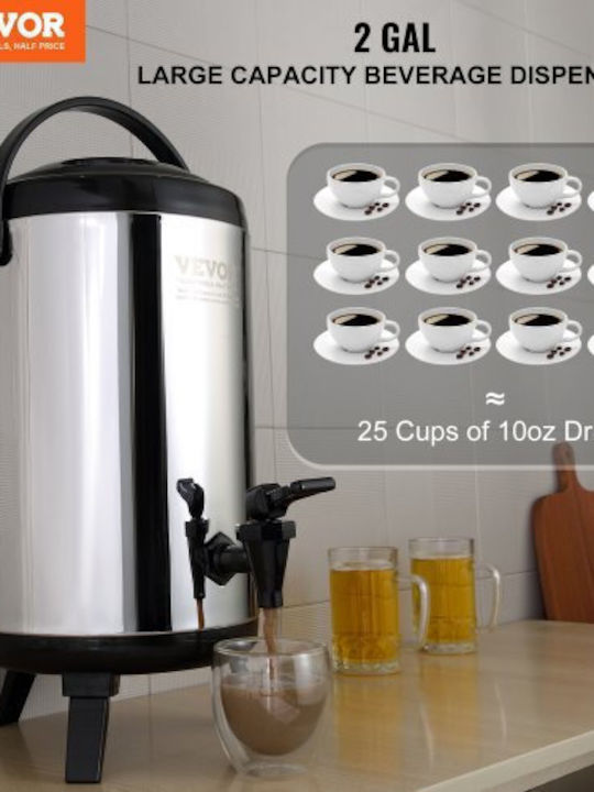 Vevor Stainless Steel Beverage Dispenser 2 Gallons Faucet Ylhlqqyx10l0znm43v0