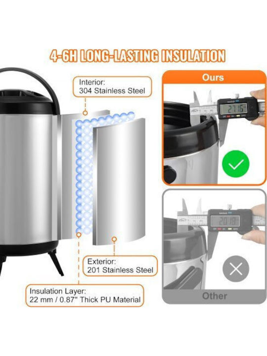 Vevor Stainless Steel Beverage Dispenser 2 Gallons Faucet Ylhlqqyx10l0znm43v0