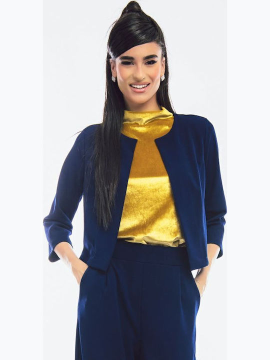 BelleFille Γυναικείο Σακάκι Μπλε Μαρέν