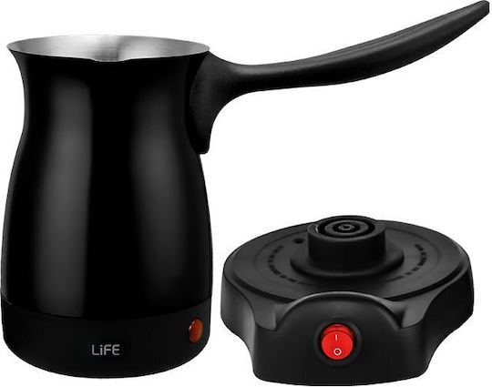 Life With a Little Electric Greek Coffee Pot 800W with Capacity 250ml Black