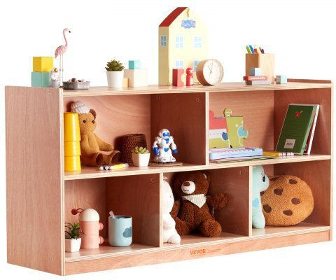 Kids Wall Mount Shelf Brown 122x33x76cm