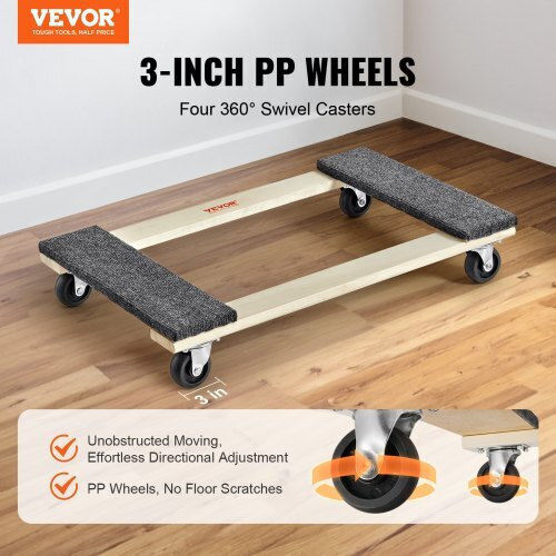 Vevor Transport Trolley for Weight Load up to 454kg White