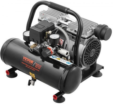 Vevor Κομπρεσέρ Αέρος 68dB με Ισχύ 1hp και Αεροφυλάκιο 4lt