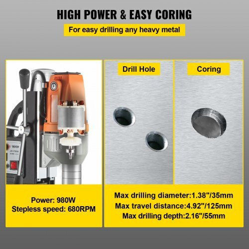 Vevor Magnetic Drill Press BRM35LYCLZ0000001V2 with Power 980 Watt
