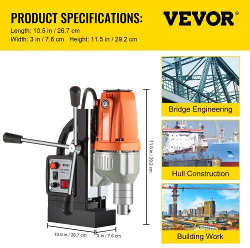 Vevor Magnetic Drill Press BRM35LYCLZ0000001V2 with Power 980 Watt